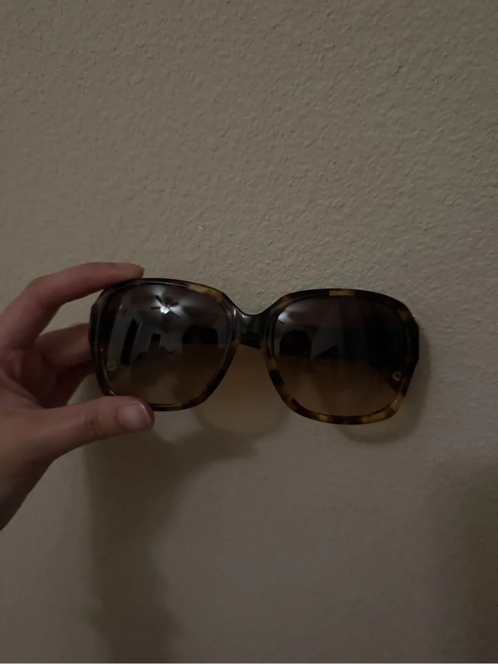 Coach tortoise-pattern square sunglasses